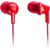 Panasonic RP-HJE125 Auricolari In-Ear, Design Ergonomico per Ottimo Comfort, Cavo da 110 cm, Magnete al Neodimio, Molto Leggere, Rosso