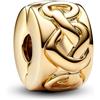 Pandora Knotted Hearts 768035C00 - Charm con clip, misura unica, Oro giallo, Nessuna pietra preziosa