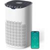 AROEVE Purificatore d'Aria per Casa fino a 120m² - CADR 300 m³/h, Modalità Auto, Indicatore Qualità Aria - Rimuove Polline, Polvere e Peli Animali