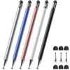 Bopomofo Pennino capacitivo 2 in 1 per touch screen, ad alta precisione e sensibilità, adatto per iPhone/iPad/tablet Android, compatibile con tutti i touch screen (nero/bianco/blu/oro rosa/argento)