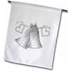 3dRose FL 124269 1 Silver Wedding Bells Garden Flag, 12 da 45,7 cm