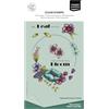 Vaessen Creative Timbri in Silicone Flowers Round Edge - 14 Timbri a Secco per Lavoro Preciso - per DIY, Biglietti Fatti a Mano, Buste e Scrapbooking - con Stamping Tool e Blocchi Acrilici