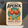 Targa Decorativa Metallo Aperol Spritz - Poster Arte Vintage Parete