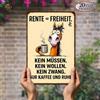 Targa Decorativa Metallo Horse Coffee - Poster Arte Vintage Parete