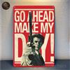 Targa Decorativa Metallo Go Ahead, Make my Day - Poster Arte Vintage Parete