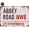 Targa Decorativa Metallo Abbey Road - Poster Arte Vintage Parete