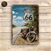 Targa Decorativa Metallo Route 66 - Poster Arte Vintage Parete