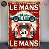 Targa Decorativa Metallo Le Mans Classic Race - Poster Arte Vintage Parete