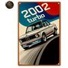 Targa Decorativa Metallo 2002 Turbo - Poster Arte Vintage Parete