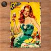 Targa Decorativa Metallo Schlitz Beer - Poster Arte Vintage Parete