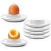 Ziranee Portauovo,6 PCS Porta Uovo Tazze Portauova Morbido Tazza per Uova Dure in Plastica Piatti per Uova Vassoio per Uova Dure Morbide in Forno a Microonde e Lavabile in Lavastoviglie