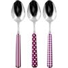 Home Provence Set 6 Cucchiaini Caffè in Acciaio Inox, Decoro Lilla