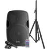 GEMINI AS 15 P BLU PACK CASSA ATTIVA 15" BLUETOOTH + LETTORE MP3 STATIVO MIC