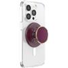 PopSockets: PopGrip Round per Magsafe - Anello Adattatore per MagSafe Incluso - Supporto e Impugnatura per Telefoni Cellulari e Custodia con un Top Intercambiabile - Enamel Red Red Wine