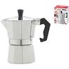 Home Mokita Caffettiera, Plastica, Argento/Nero, 3 Tazze