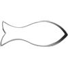 Städter Stampini per Biscotti, a Forma di Pesce, Argento, Acciaio Inossidabile, Silver, 9 cm
