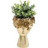 KARE Design vaso Flowercrown, oro, corona di fiori finti o secchi, stile romanico, barrocco, accessorio sala, centrotavola ceremonie, 20 cm