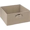 5 five simply smart Five - Scatola portaoggetti in lino, 31 x 31 x 15 cm, colore: Beige