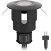 ledscom.de Apparecchio LED da incasso ATRIA per esterni, IP65, nero, rotondo, Ø 40mm, bianco freddo