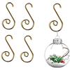 HERZWILD 100pezzi Ganci Albero di Natale S Ganci per Palline di Natale Ganci per Decorazioni di Natale, Ghirlanda di Natale Ganci per Ornamenti Natalizi(oro/B)