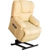Astan Hogar Poltrona Relax con Funzione Auto-Aiuto (Levanta Persone), Reclinazione Elettrica, Massaggio E Termoterapia, Modello Automatico Lift Up AH-AR10100CR, Cuoio.