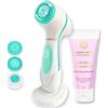 Lumineo Spazzola per la pulizia del viso con gel detergente, per la pulizia dei pori, del peeling e dei punti neri, spazzola elettrica USB per la pulizia profonda (turchese (pelle impura))