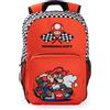 Super Mario Nintendo Zaino rosso di Mario Kart | Zaino scolastico unisex per bambini per libri | Design con cerniera | Personaggio di Mario | Articoli essenziali per il ritorno a scuola