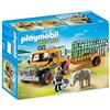 PLAYMOBIL Wild Life 6937 Jeep dei Rangers con Gabbia di Trasporto, dai 4 Anni, Blu