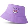 Pokémon Cappello da Pescatore Viola Gengar | Copricapo Classico per la Protezione Solare dei Cartoni Animati | Cappello Casual da Uomo | Leggero e Confortevole