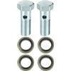 QUARKZMAN Adattatore Universale per Bullone Banjo Freno 2 Set M12 X 1.25 | Adatto Per Freni Idraulici, Filettatura M12 X 1.25, Diametro Foro 7mm, Facile Installazione, Include 4 Guarnizioni