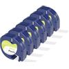 Veson 6 x Veson etichette compatibili per Dymo Letratag 12 mm x 4 m, nastro compatibile come ricambio per Dymo LetraTag Plastic White per Dymo LT-100H LT-100T 200B XR XM, nero su bianco 91221