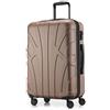SUITLINE - Valigia rigida, bagaglio da viaggio rigido, TSA, 66 cm, ca. 58 litri, 100%, ABS opaco, Oro