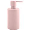 Spirella Dispenser di Sapone a Tubo Pompa in Acciaio Inossidabile - Dispenser di Sapone Liquido - Porcellana - 300 ML - Durevole e Robusto - Rosa Opaco