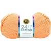 Lion Brand Yarn Filato leggero in cotone mercerizzato 24/7, per lavori a maglia, uncinetto e artigianato, color crema, 1 confezione