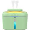 HZD Umidificatore Ambiente Bambini, 2L Umidificatore Camera da Letto, 20 dB Silenziosi Umidificatore per Camerette, Piante e Uffici, con Timer di Spegnimento Automatico e Funzione Luce Notturna (Verde)