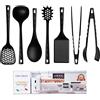 CIPOXPAT Set Utensili Cucina Professionali Made in Italy in Nylon 6.6 Set Mestoli da Cucina da 7pz Antigraffio Antiaderente e Resistente al Calore Fino a 220° Lavabili in Lavastoviglie