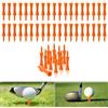 FORETOGO Tee da golf in plastica, 100 pezzi, arancione Castle Tees da 70 mm, portatili, riutilizzabili, accessori per allenamento, pratica e uso in campo