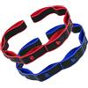 HAOXYO 2 Pezzi Set Elastici Fitness Rosso e Blu, Fascia Elastica Fitness con Anelli, per Stretching, Yoga e Elastico Pilates, Ideale per Allenamento, Ginnastica e Recupero
