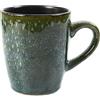 HOME DECO FACTORY, KA0434, Tazza Elia 30Cl in Ceramica Resistente, Design Moderno ed Elegante, Perfetta per Bevande Calde e zuppe, di Facile Manutenzione, Colore Verde e Nero