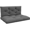 Outsunny Set 2 Cuscini da Giardino per Divani e Pallet in Poliestere con Imbottitura Spessa, Grigio