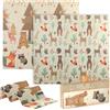 AIYAPLAY Tappeto per Bambini 0-6 Anni a Tema Foresta con Superficie Impermeabile in XPE Multicolore, 196x176x1.5 cm | Aosom Italy