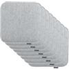 Brandsseller Set di 8 Cuscini in Feltro 35x35x2 cm - Cuscini quadrati e robusti per sedie da interno ed esterno, imbottiti e resistenti - Grigio chiaro