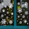 HBell - Adesivi natalizi a forma di fiocco di neve, 110 pezzi, riutilizzabili, adesivi per finestre di Natale, autoadesivi statici, in PVC, negozi, decorazioni per feste invernali (argento)