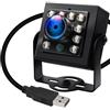 ELP Fotocamera USB 1080P con 60 fotogrammi al secondo ad alta velocità, filtro di blocco IR visione diurna e notturna Fisheye obiettivo ultra grandangolare 170° Plug & Play per Windows Linux Android