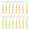 THINTON Spazzole interdentali, 0,7 mm, 16 spazzolini interdentali, spazzolini dentali ad angolo, per la pulizia dei denti interdentali, per la pulizia della bocca, colore giallo