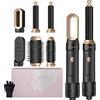Atopskins Asciugacapelli 6 in 1 Atopskins Airstyler 6 in 1 Air Styler Hairstyler 6 in 1, Multifunzione Hair Styler Spazzola Phon per Capelli con Air Hair Curler Spazzola Lisciante, 3 Temp, Regali Set per Donne