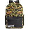 Fortnite Zaino unisex per bambini con logo nero e giallo, zaino per la scuola con cerniera per libri e forniture | Design con stampa grafica | Back to School Essentials Merch