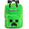 MINECRAFT Zaino verde unisex per bambini Creeper | Materiale soffice con chiusura a cerniera | Ideale per il ritorno a scuola e per trasportare libri | Merchandising