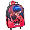 mybagstory - Trolley - Miraculous - Rosso - Bambino - scuole - Primaria - Cartella Ragazza - Taglia 32 cm - Spallacci regolabili - Ruote - Idea Regalo, Rouge -