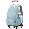 Amythe Zaino con Rotelle per Ragazza, 6 Ruote, con Ciondolo, Blu